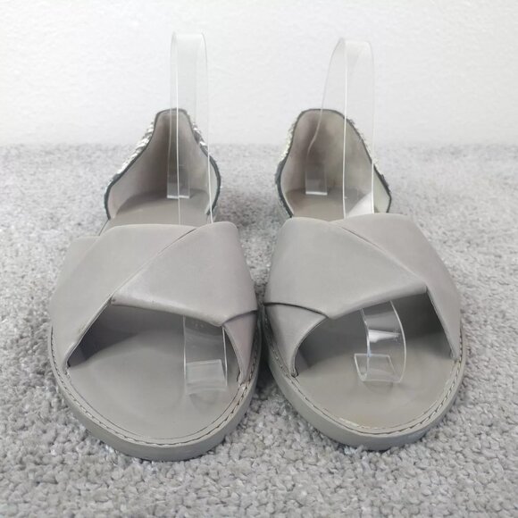 Vince D'Orsay Sandals Womens 10 Slip On Shoes Idara Flat Twist Snake Print - Picture 6 of 10